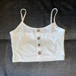 Target White cropped tank. size small.